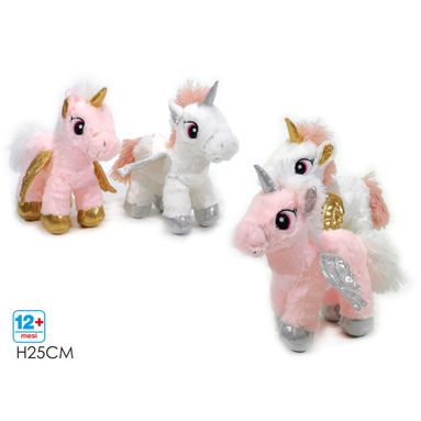 UNICORNI PELUCHE H25CM IN 4 MODELLI.
