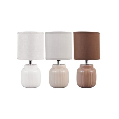 LAMPADA CERAMICA D.13XH26CM BIANCA/CREMA/MARRONE.