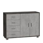 mobile-2-ante-4-cassetti-kit-116x41xh86cm-struttura-ossido-nero-frontale-cemento