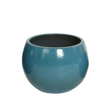 VASO IN TERRACOTTA AZZURRA D.42XH30CM