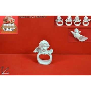 ANELLO PORTATOVAGLIOLO CON ANGIOLETTO IN 4 ASSORTI