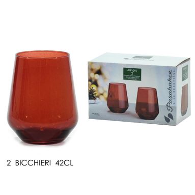 SET 2 BICCHIERI ALLEGRA 42CL ROSSI.