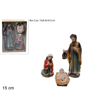 NATIVITA' SET 3PZ IN BOX 15CM