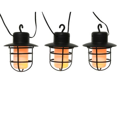 CATENA SOLARE LED CON 10 LAMPARE EFFETTO FIAMMA 15