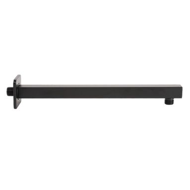 BRACCIO DOCCIA QUADRATO 35CM INOX NERO OPACO