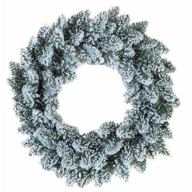 CORONA INNEVATA D.45CM IN PVC CON 80 RAMI.