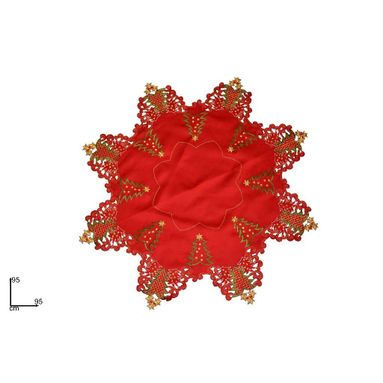 CENTRINO STELLA C/ALBERI 100CM ROSSO