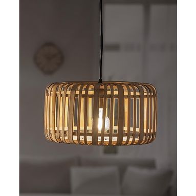 LAMPADA IN LEGNO DA SOFFITTO D32XH19CM