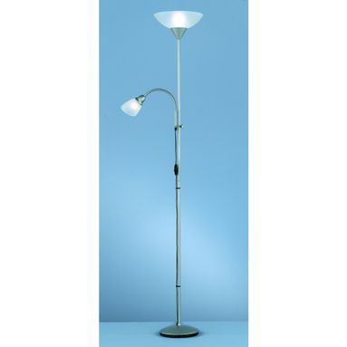 PIANTANA ERZWO 2 LUCI E27-E14 H.180CM TITANO