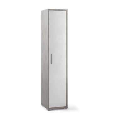 COLONNA 1 ANTA 39X41XH182CM STRUTTURA CEMENTO FRONTALE OSSIDO BIANCO