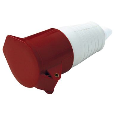 PRESA IEC 16A 3 POLI CON TERRA 380V IP44 ROSSA