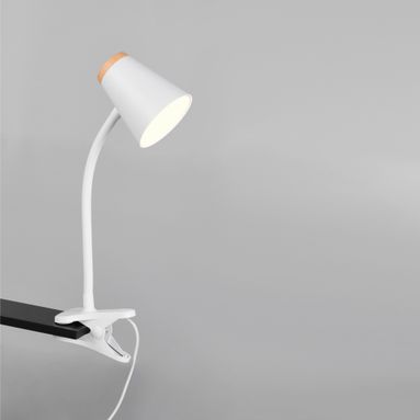 LAMPADA DA TAVOLO LED PONGO 4,5W BIANCA CON PINZA