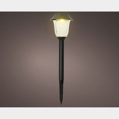 LAMPADA SOLARE LIGHT H43CM NERA A LUCE CALDA.