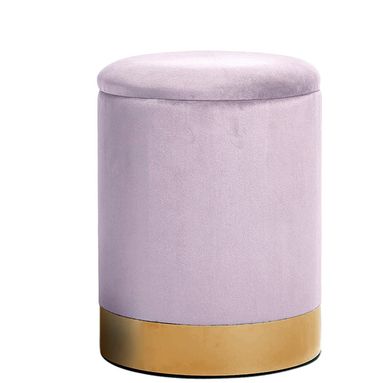 POUF CONTENITORE CM.31X38H IN VELLUTO CIPRIA CON B