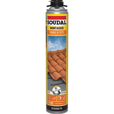 SCHIUMA POLIURETANICA TEGOLE E TETTI 750ML GRIGIA