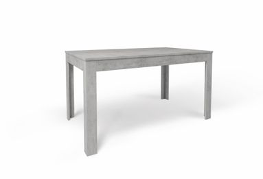 TAVOLO ALLUNGABILE 140+60 80X140XH75CM STRUTTURA CEMENTO FRONTALE CEMENTO