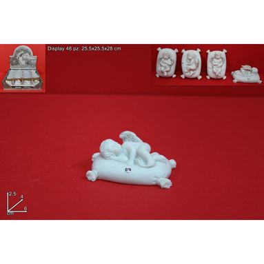 ANGELO SU CUSCINO C/STRASS 6CM 4ASS