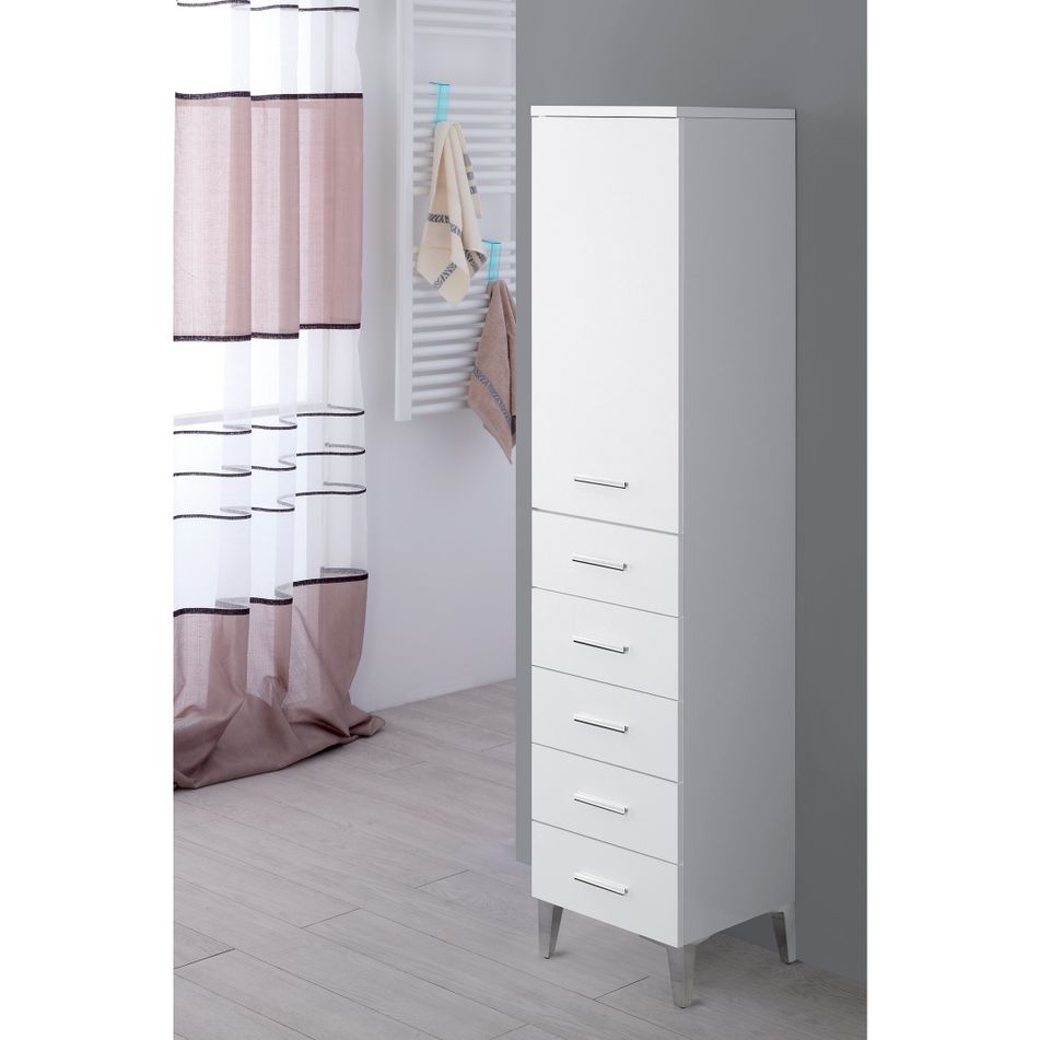 colonna-1-anta-5-cassetti-35x34xh154cm-bianco-luc
