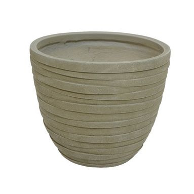 VASO IN ARGILLA COLORE SABBIA D.44XH37CM DECORAZIO