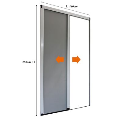 ZANZARIERA ECO TANKE 140XH250CM BIANCA 9016