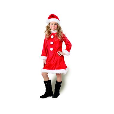 COSTUME LUX BABBO NATALE BAMBINA 3-5 / 5-7 / 7-9.