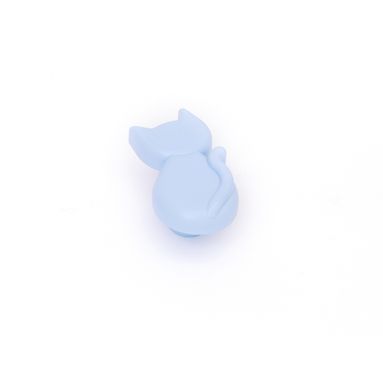 POMOLO GATTO PLASTICA AZZURRO