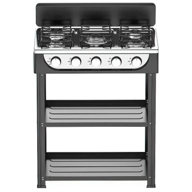 CUCINA A GAS A GIORNO 65X49XH92CM NERA 5 FUOCHI