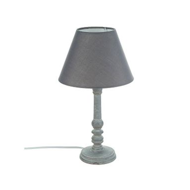 LAMPADA DA TAVOLO LEO D.20XH36CM IN LEGNO GRIGIO