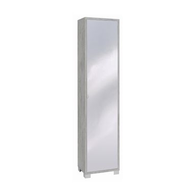 COLONNA 1 ANTA SPECCHIO KIT 43X29XH190CM STRUTTURA CEMENTO FRONTALE SPECCHIO NATURALE