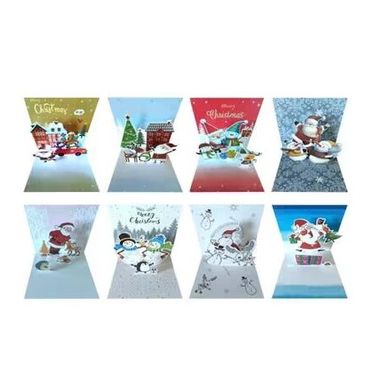 BIGLIETTO NATALIZIO POP UP 13X13CM CON BUSTA.