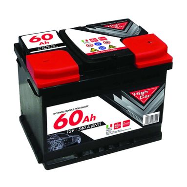 BATTERIA AUTO HIGH CAR 60AH 480A