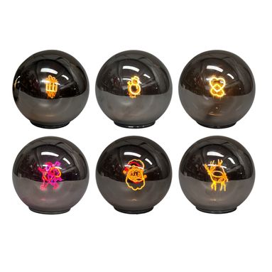 SFERA NATALIZIA LED FILAMENTO D.15CM IN VETRO