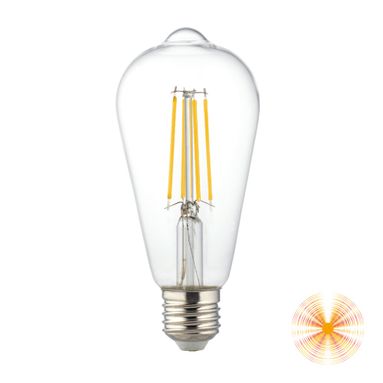 LAMPADINA TRASPARENTE E27 8W 3000K 1100LM 360°.