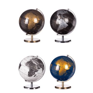 MAPPAMONDO DECORATIVO D.28XH34CM IN 4 COLORI