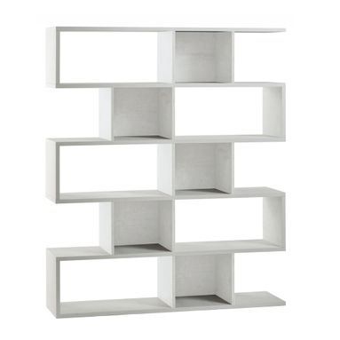 LIBRERIA MODULARE KIT 150X38XH180CM STRUTTURA OSSIDO BIANCO FRONTALE OSSIDO BIANCO