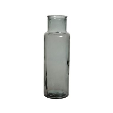 VASO BOTTIGLIA IN VETRO D.15XH45CM GRIGIO