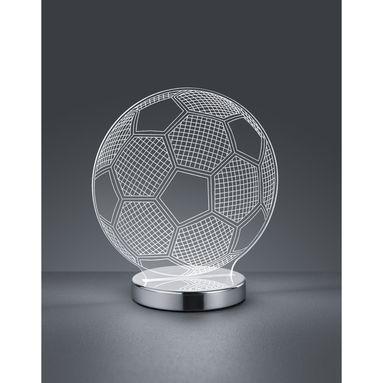LAMPADA LED DA TAVOLO BALL 7W H21CM CROMO.