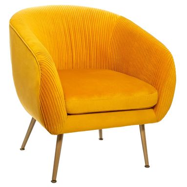 POLTRONA SOLARO 74X70X578CM GIALLO OCRA IN VELLUTO