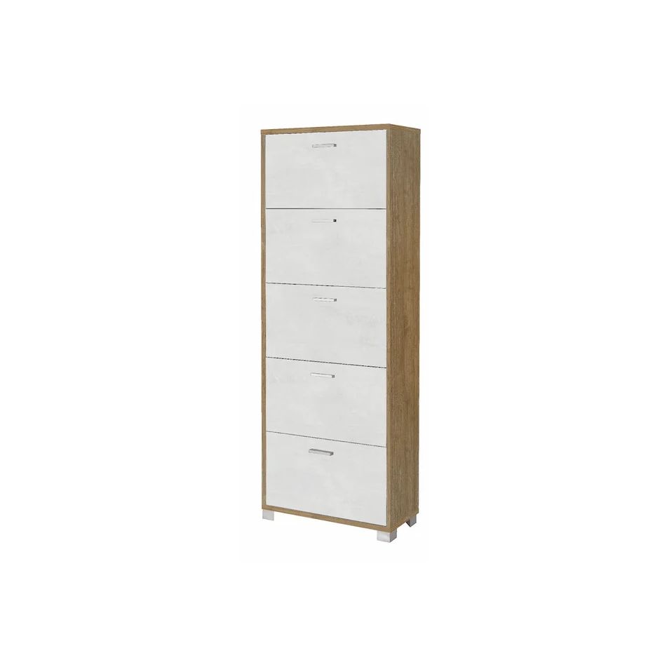 scarpiera-noce-stelvio-70x29xh186cm-con-5-ribalte