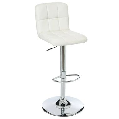 SGABELLO DELEK H93CM IN ECOPELLE BIANCA