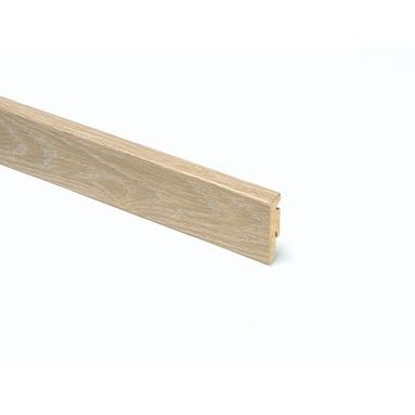 BATTISCOPA MDF ROVERE SBIANCATO RETTANGOLARE CM. 5