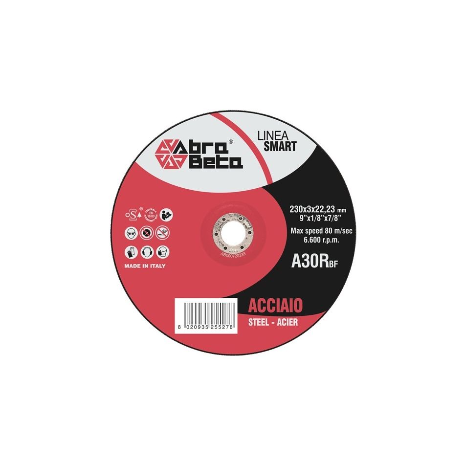 disco-taglio-smart-rosso-230x32mm-per-acciaio