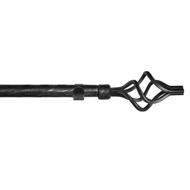 BASTONE KIT TWIST D.19MM 120-210CM NERO ARGENTO