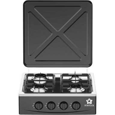 FORNELLO A GAS 4 FUOCHI 49X49XH13,8CM NERO