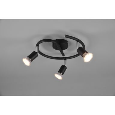 PLAFONIERA PARIS 3X GU10 D.25CM NERA.