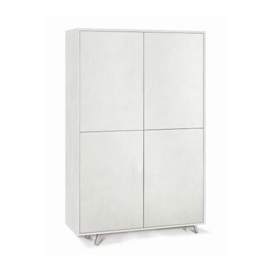 MOBILE 4 ANTE KIT 108X41XH161CM STRUTTURA OSSIDO BIANCO FRONTALE OSSIDO BIANCO