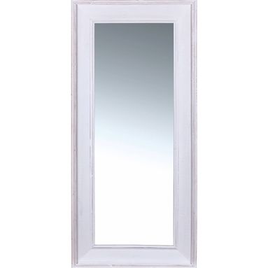 SPECCHIO 72X156CM CON CORNICE BIANCA IN LEGNO