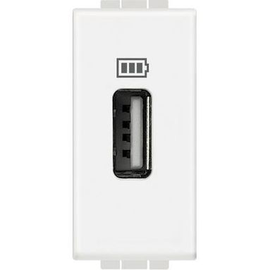 CARICATORE USB LIVING LIGHT 1.5A BIANCO