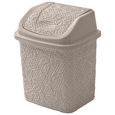 PATTUMIERA PLASTICA ?FLOWER? 5.5LT. TORTORA