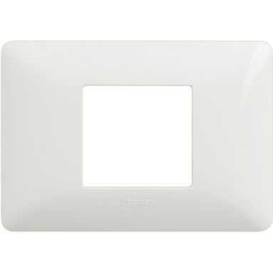 PLACCA SERIE MATIX 2P CENTRATI BIANCO